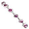 Image 2 : Natural Stunning Pink Rhodolite Garnet Bracelet