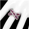 Image 1 : Natural Cross Pink Rhodolite Garnet Ring