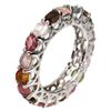 Image 2 : Natural Unheated Oval Tourmaline Eternity Ring