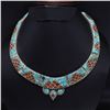 Image 1 : Tibet Natural Stone Tribal Queen Royal Necklace