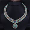 Image 1 : Tibet Natural Stone Tribal Queen Royal Necklace