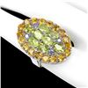 Image 1 : Natural Peridot Citrine Tanzanite Ring