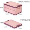 Image 2 : Lot of 1 2-Pack of Foldable Storage Boxes with Lids - 30L - Pink (16 x 11 x 9 in)