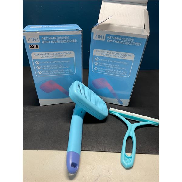 Lot of 2 Easy-Release Pet Hair Brushes/Pet Hair Removers