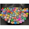 Image 3 : Lot of 1 Multi-Pack of Alcohol Dual-Tip Aritst Markers - 80 PCS/Colours - Brand New!
