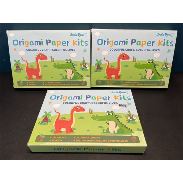 Lot of 3 Oragami Paper Crafting Kits