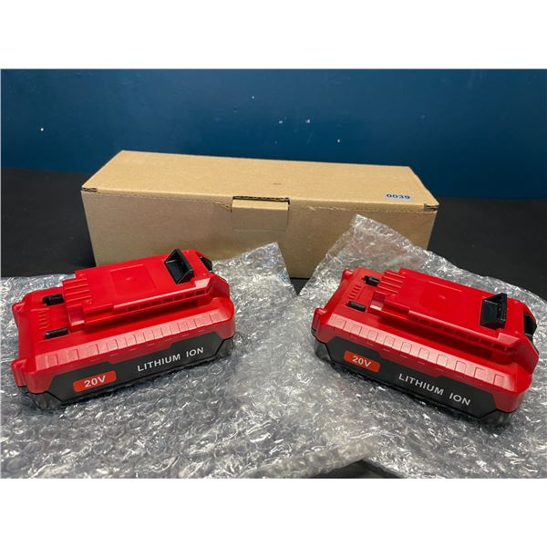 Lot of 2 Li-Ion 20V 3.0Ah Rechargeable Batteries for Porter Cable Tools - Model PCC680L
