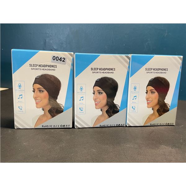 Lot of 3 Sleep Headphones/Sports Headbands - Listen to Music, Make Calls, etc.!