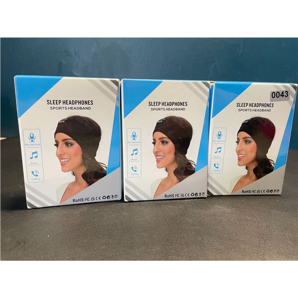 Lot of 3 Sleep Headphones/Sports Headbands - Listen to Music, Make Calls, etc.!