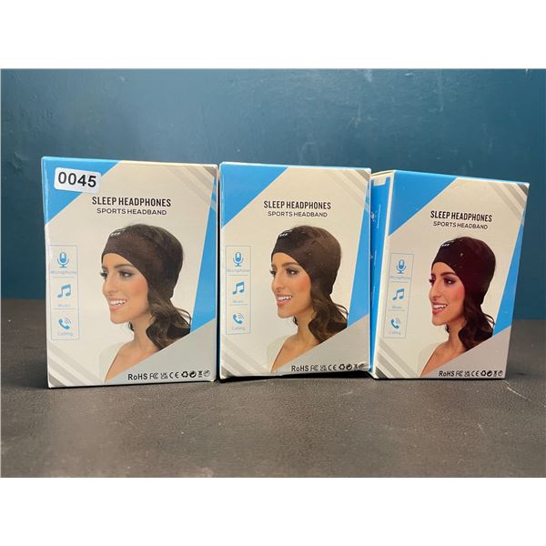 Lot of 3 Sleep Headphones/Sports Headbands - Listen to Music, Make Calls, etc.!