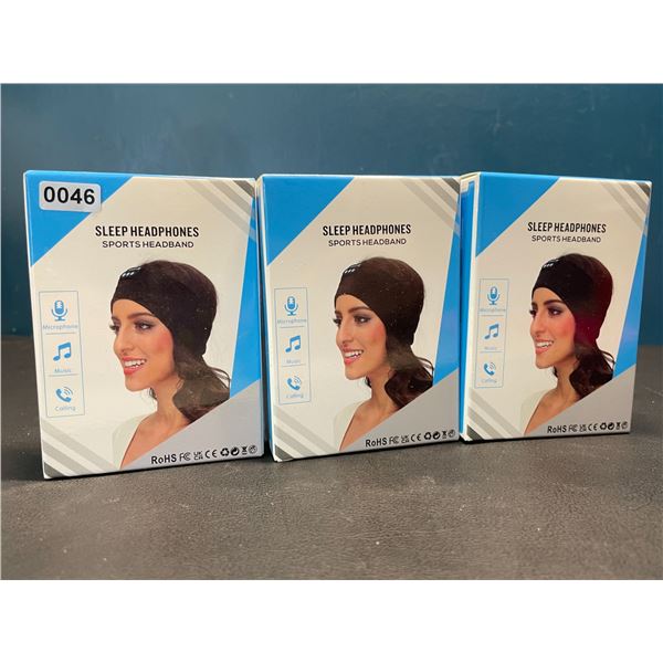 Lot of 3 Sleep Headphones/Sports Headbands - Listen to Music, Make Calls, etc.!