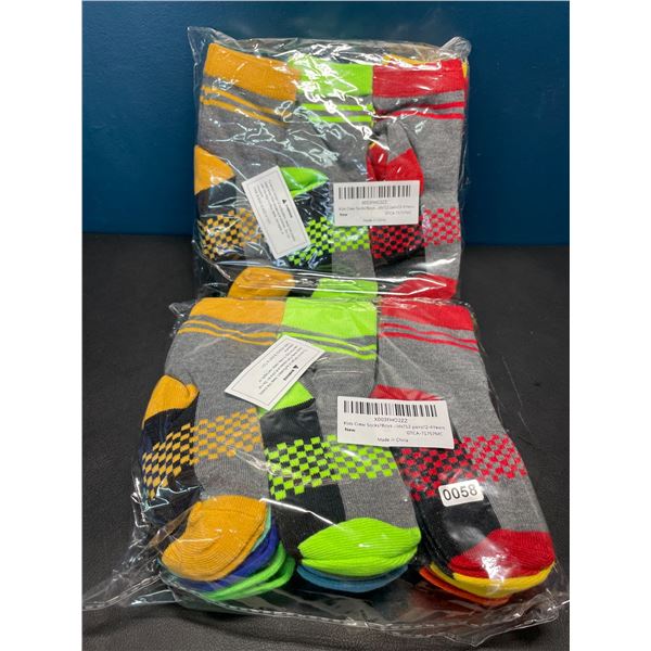 Lot of 2 Multi-Packs of Toddler Socks (12 per pack/24 Total)
