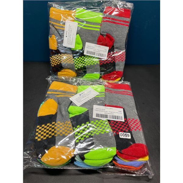 Lot of 2 Multi-Packs of Toddler Socks (12 per pack/24 Total)