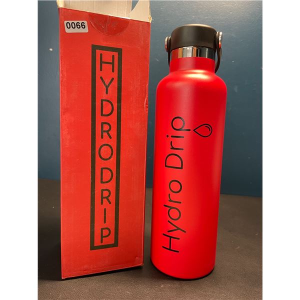 Lot of 1 Hydro Drip All-Purpose Stainless Steel Insulated Water Bottle - 24oz - Red