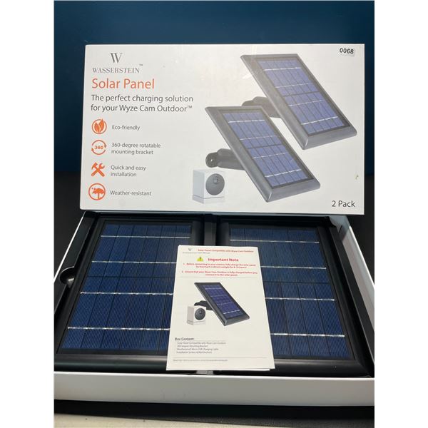 Lot of 1 2-Pack of Wasserstein Solar Panels - Charging Panels for Wyze Cam Outdoor