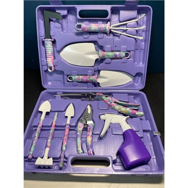 Lot of 1 Garden Tool Set w/ Hard Case