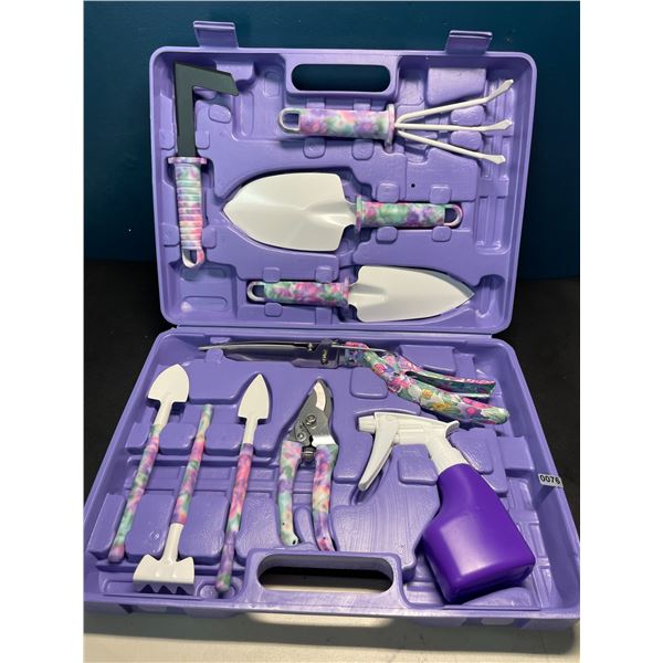 Lot of 1 Garden Tool Set w/ Hard Case