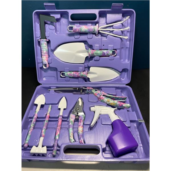 Lot of 1 Garden Tool Set w/ Hard Case