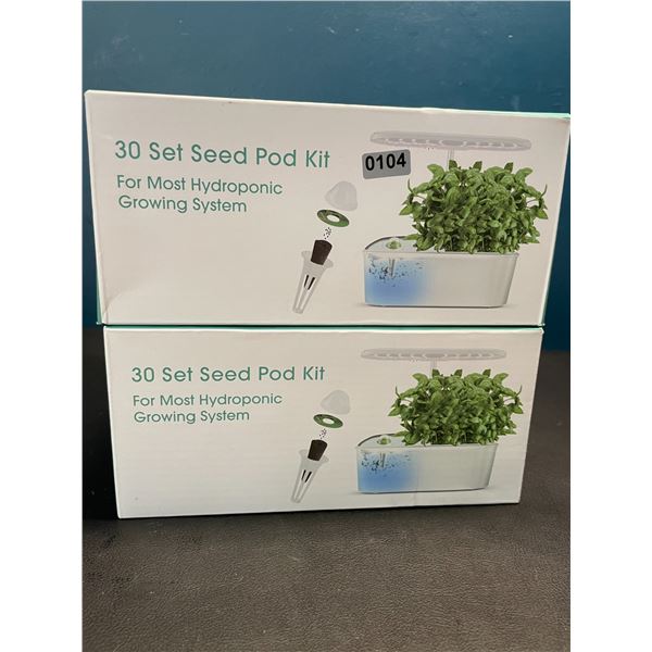 Lot of 2 Seed Pod Kits for Hydroponic Indoor Growing Systems - 30 Pods Per Kit