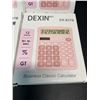 Image 2 : Lot of 4 Dexin DX-837B Business Classic Calculators - Pink