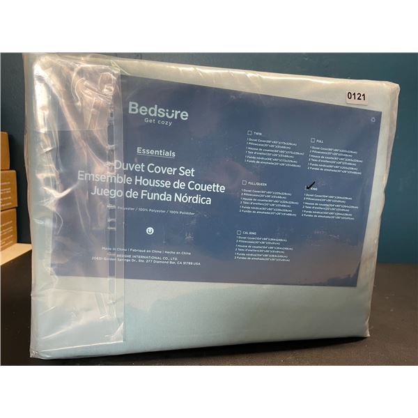 Lot of 1 Bedsure Duvet Cover Set - King Size - Blue