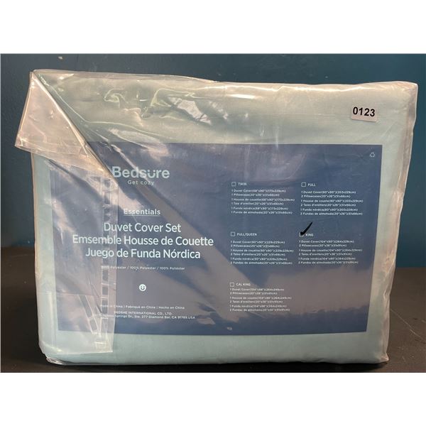 Lot of 1 Bedsure Duvet Cover Set - King Size - Blue