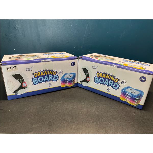 Lot of 2 Drawing Board Toy Keychain Sets for Kids - 8PCS per box