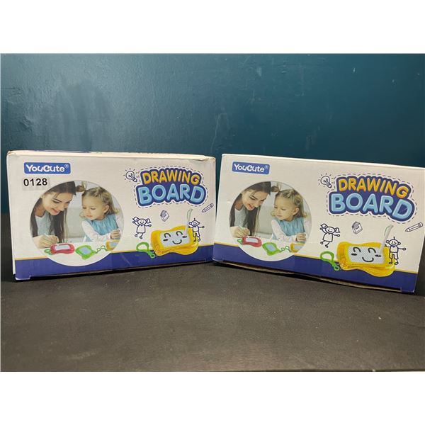 Lot of 2 Drawing Board Toy Keychain Sets for Kids - 8PCS per box