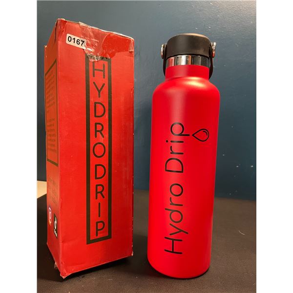 Lot of 1 Hydro Drip All-Purpose Stainless Steel Insulated Water Bottle - 24oz - Red