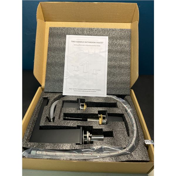 Lot of 1 Kenes Two-Handle Bathroom Faucet - Black - Brand New!