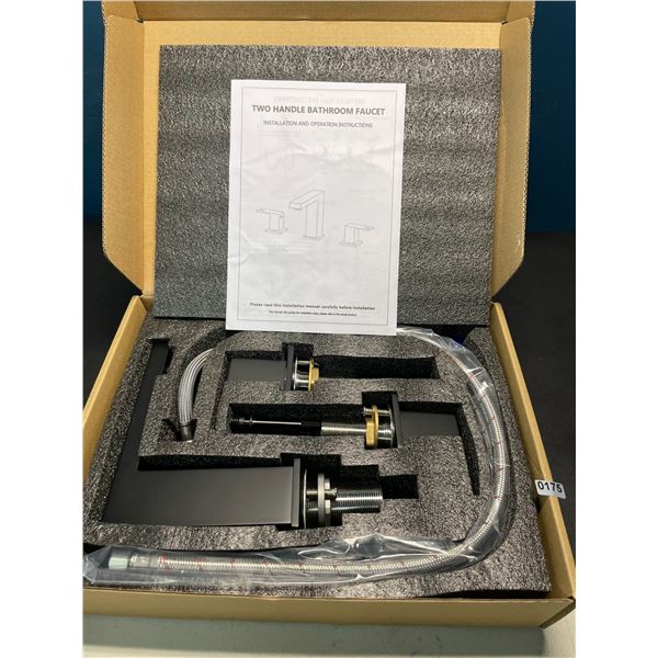 Lot of 1 Kenes Two-Handle Bathroom Faucet - Black - Brand New!