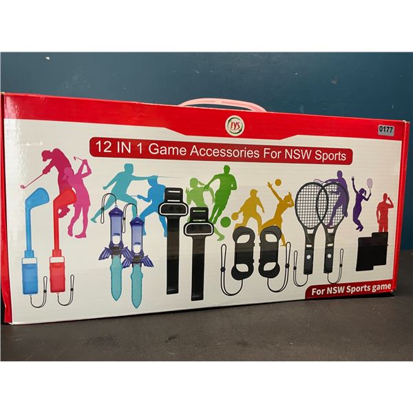 Lot of 1 12-in-1 Gaming Accessories Kit for Nintendo Switch Sports Game