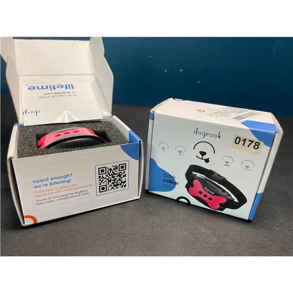 Lot of 2 Dogrook Rechargeable Dog Bark Collars - Humane/No Shock Anti-Bark Dog Training Collars