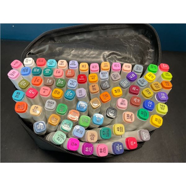 Lot of 1 Multi-Pack of Alcohol Dual-Tip Aritst Markers - 80 PCS/Colours - Brand New!