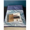Image 1 : Lot of 1 YMY Home Collection Full/Queen Size Duvet Cover Set - Blue ZigZag Design