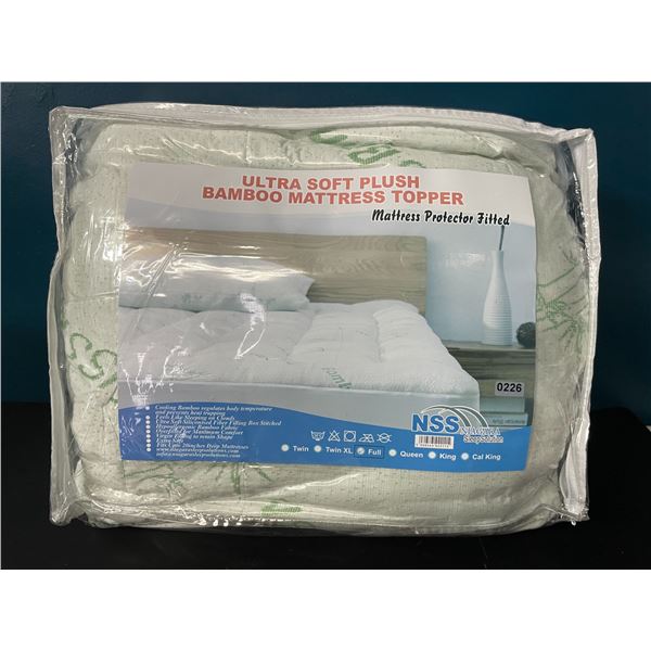 Lot of 1 Bamboo Ultra Soft Plush Mattress Protector - Full Size