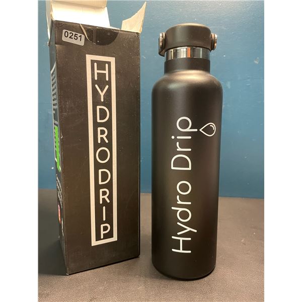 Lot of 1 Hydro Drip All-Purpose Stainless Steel Insulated Water Bottle - 24oz - Black