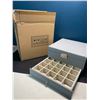 Image 2 : Lot of 1 Grey Leather 3-Layer Jewelry Box/Jewelry Organizer - Brand New!