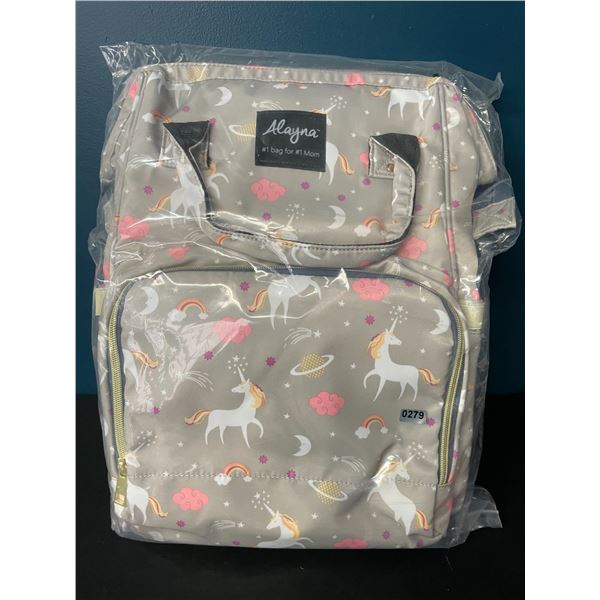 Lot of 1 Backbpack-Style Diaper Bag - Unicorn Design