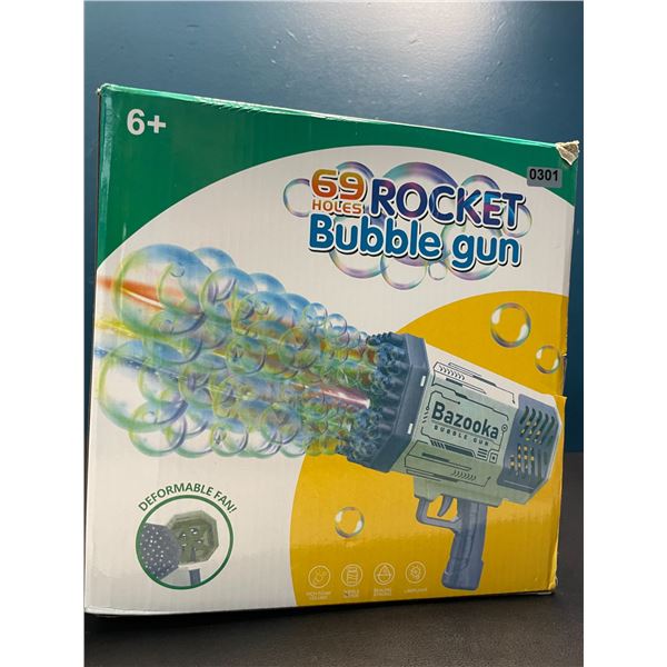 Lot of 1 Rocket Bazooka Automatic Bubble Gun - 69 Holes - Blows SO MANY BUBBLES!!