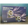 Image 1 : Lot of 1 5-Inch blade Double-Head Vehicle/Car Fan - 12V Fan w/ 2 USB Ports
