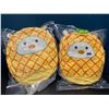 Image 2 : Lot of 2 Pineapple Cow "Squishmallow" Inspired Squishy Cow Plushies - 8 inch