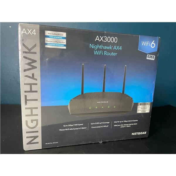 Lot of 1 Netgear AX3000 Nighthawk AX4 WiFi Router - BRAND NEW SEALED!!