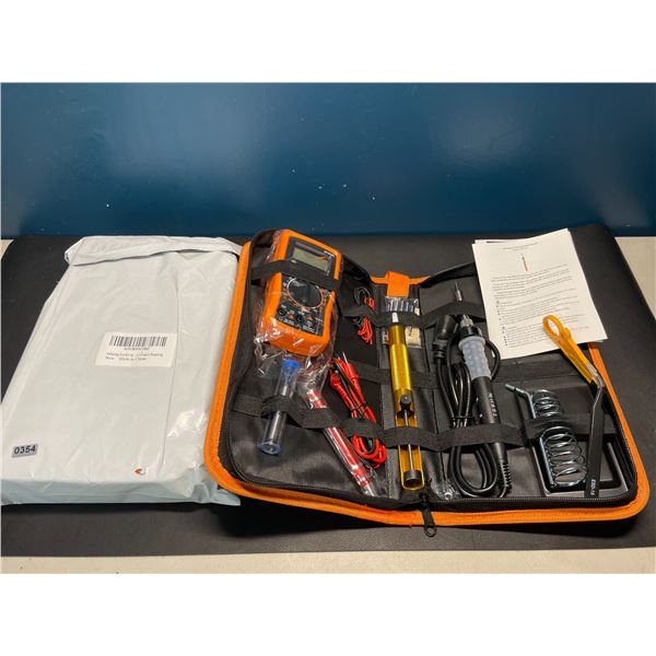Lot of 2 Soldering Iron Kits with Volt Meter - Brand New!