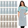 Image 1 : Lot of 1 Multipack of Janmercy Kitchen Aprons - Striped Design - 24PCS Included!