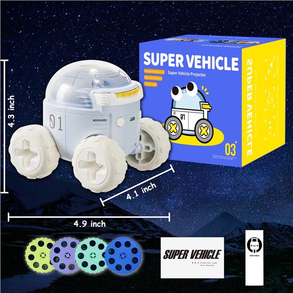 Lot of 1 Super Rover Atmosphere Night Light/Starry Sky Projector