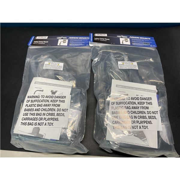 Lot of 2 Gooseneck (12inch) Tablet Clamp Mounts/Tablet Holders