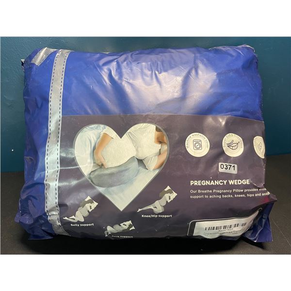 Lot of 1 Pregnancy Wedge Memory Foam Support Pillow - Supports aching back, knees, hips, etc.