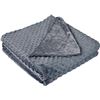 Image 1 : Lot of 1 Minky Cover for Weighted Blankets - 48in x 72in - Grey (Cover Only)