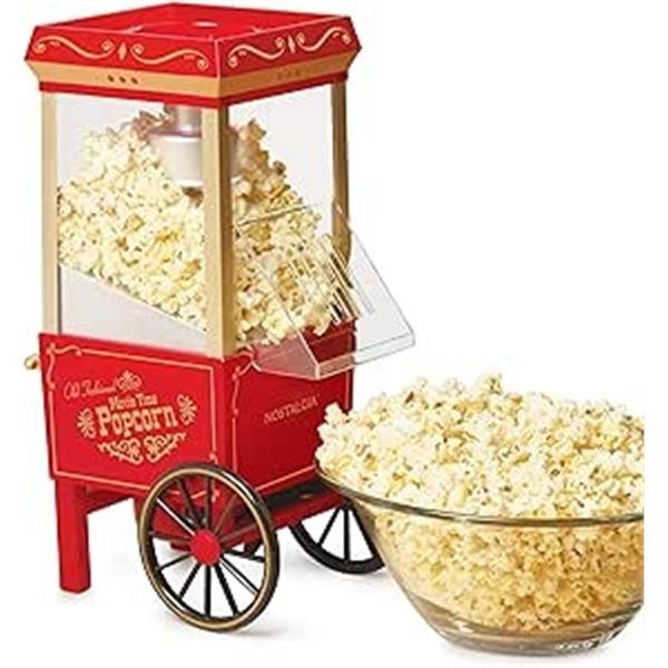Lot of 1 Retro Design Movie Theatre Style Automatic Popcorn Machine - Brand New!